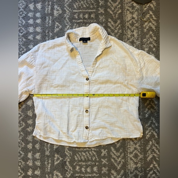 Sanctuary Textured White Shirt size XL (SKUK111) - Picture 9 of 12